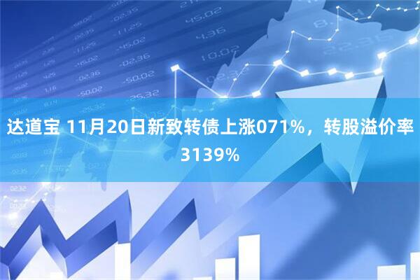 达道宝 11月20日新致转债上涨071%，转股溢价率3139%